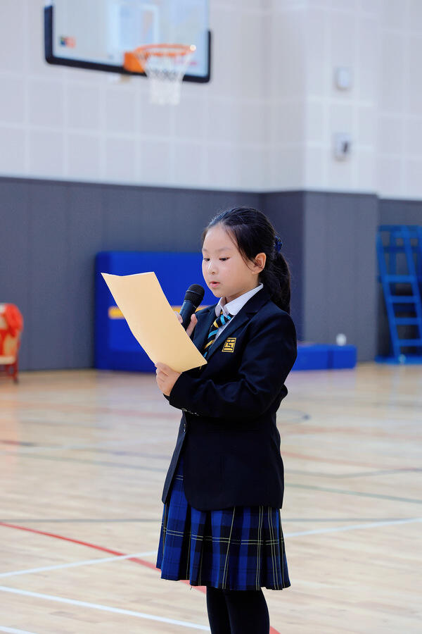 学生集会 - 国庆节庆祝,南通惠立学校