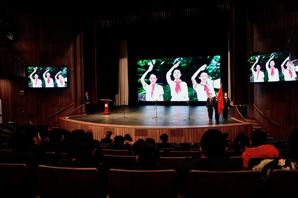 学生集会,南通惠立学校