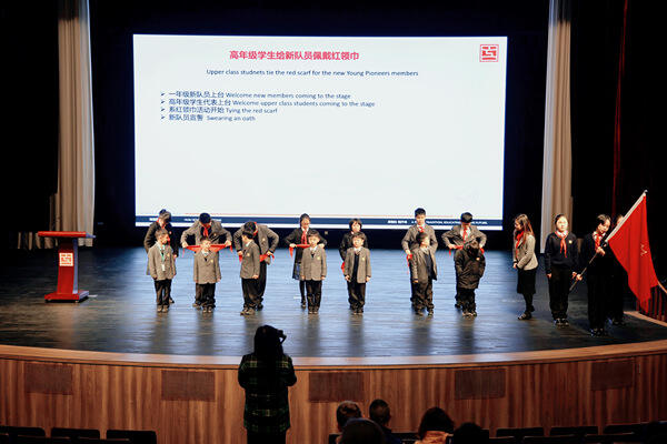 学生集会,南通惠立学校