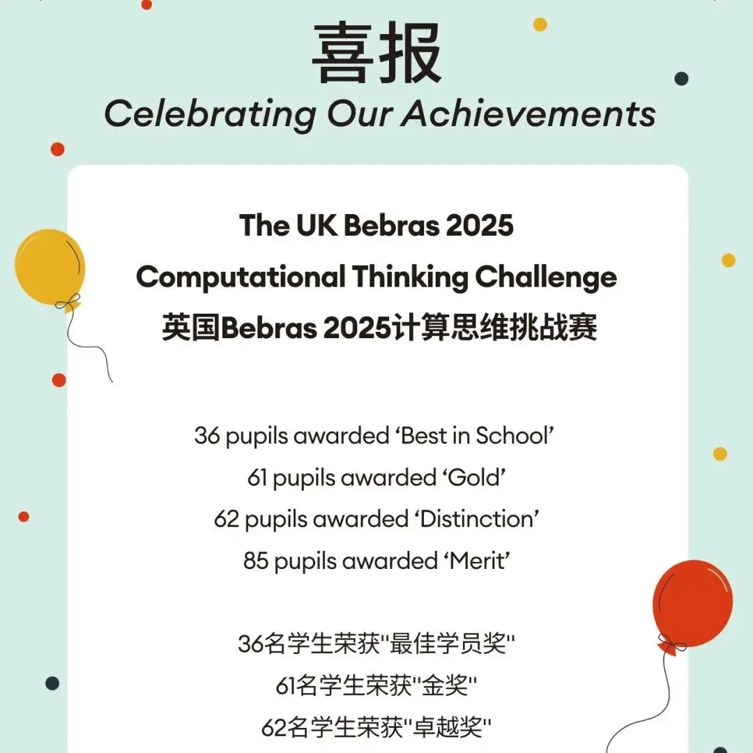 国际竞赛｜英国Bebras计算思维挑战赛再传喜报